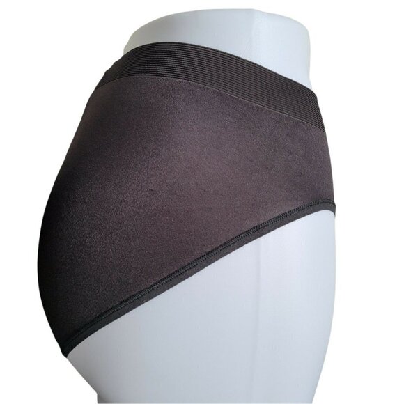 Vintage Barely There Panties Hi Cut Flawless Fit Ultrasleek 2913 Black M/6 NWT - Picture 3 of 9